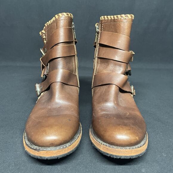 Liberty Black Womens 8.5 Ankle Boots Brown Leather LB711354 Soles Need Repair - Picture 2 of 14